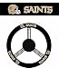 Geniune Leather Steering Wheel with Official NFL Licensed Logo - New Orleans Saints