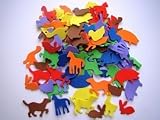 100 ASSORTED FOAM SHAPE ANIMALS