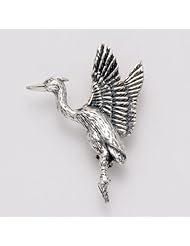 Sterling Silver Flying Heron Pin/Pendant