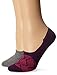Keds Women's Sneaker Liner Sock with Silicone Heel Grip 2-Pack Purple