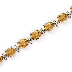 14kt Yellow Gold Oval Citrine Bracelet 12.75ct TW by