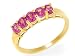 9ct Yellow Gold Coated Topaz Pure Pink Ladies Ring