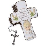 Precious Moments Blessings on Your First Holy Communion Covered Box with Rosary Girl Figurine