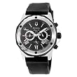 Bulova Mens 98B127 Marine Star Black Dial Strap Watch