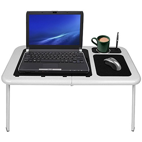 Wonenice ld09 white/black laptop table with 2 fans, mouse pad and…