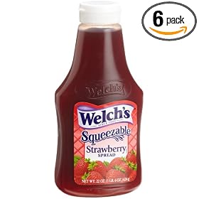 Welch's Strawberry Spread, 22-Ounce Squeezable Bottles (Pack of 6)