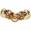 14K Yellow Gold Mother's Ring - 6 Gemstone -- YOU CHOOSE THE COLORS!