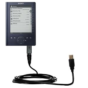Classic Straight USB Cable for the Sony PRS-300 Reader Pocket Edition with Power Hot Sync and Charge capabilities – uses Gomadic TipExchange Technology