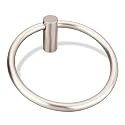 Elements   BHE2-06SN Modern Towel Ring, Satin Nickel