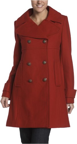 Jessica Simpson Women's Double Breasted Military Peacoat