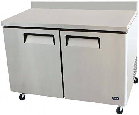 Atosa USA MGF8409 Stainless Steel 48-Inch Two Door Worktop Refrigerator - Energy Star Rated