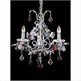 Dale Tiffany Lighting GH80255 Three Light Wembley Crystal Chandelier in Chrome