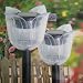 NEW & BOXED 2 x TULIP FLOWER GARDEN SOLAR LIGHTS