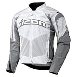 Icon Contra White Textile Motorcycle Jacket - Free Shipping - New 2010 (Large - 2820-1661)