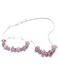 Owl Charm Bracelet and Necklace Gift Set Girls Pandora Style Gift Boxed