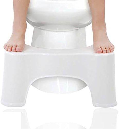 8inch Xage Bathroom Toilet Stool - Gastroenterologist Recommend Ergonomic Design Better Bowel Movements for Kids and Adult