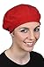 Beret for Women 100% Cotton Solid - Red