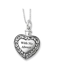 With Me Always, Heart Ash Holder Necklace in Silver