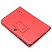 TabSuit Dragon Touch Y88X Plus PU Leather Case Stand Cover for 7'' Dragon Touch Y88X Plus/ Y88X/ Y88, KingPad K70/ K77, NeuTab N7/ N7 Pro, Chromo, ProntoTec, iRulu, Zeepad, Alldaymall w/ Dual Camera (Red)