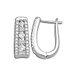 14K White Gold Diamond Earrings