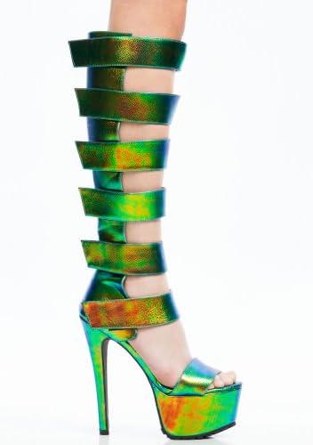 Strap To It Iridescent Gladiator Heels