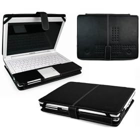 ULTIMATEADDONS Samsung NC20 Black Leather Book Style Case