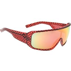 Spy Tron Sunglasses - Spy Optic Look Series Fashion Eyewear - Translucent Red/Black Checks/Grey with Red Spectra