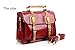 UonBox Women's British Vintage PU Leather Patchwork Satchel Shoulder Hand Bag