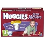 Huggies Little Movers Diapers, Size 3, 116-Count