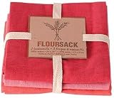 Floursack Tea Towels - Coral / Flamingo / Crimson