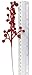 Factory Direct Craft Pack of 24 Glittery Red Artificial Berry Picks Glitter Sparkle Faux Berries for Holiday Decorations and Floral Displays (Size: 9