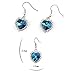 Topstaronline (TM) Swarovski Elements Crystal Love Heart of the Ocean Titanic Earrings
