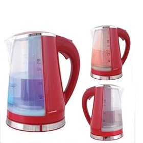 Lloytron E893RD Red Dual Illumination Cordless Electric Kitchen Kettle 1.7L