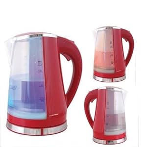 Lloytron E893RD Red Dual Illumination Cordless Electric Kitchen Kettle 1.7L Lloytron E893RD Red Dual Illumination Cordless Electric Kitchen Kettle 1.7L