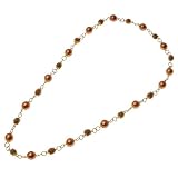 Bronze Tibetan Beaded Collar Necklace with Brass Links