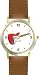Electric Guitar Musical Instrument - Music Theme - Watchbuddy® Deluxe Two-tone Theme Watch - Arabic Numbers - Brown Leather Strap-size-children