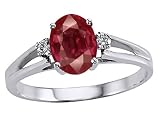 1.06 cts Ruby and Diamond Ring - 14kt White or Yellow Gold FREE GIFT BAG!