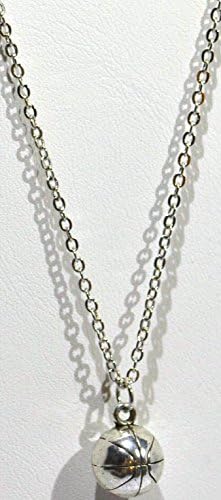 Basketball Pendant Necklace in Gift Box (Silvertone)
