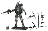 GI Joe Movie Series "The Rise of Cobra" 4 Inch Tall Action Figure - City Strike SNAKE EYES with Pistol, Knife, Bag, Spiked Shoes, Katana Sword with Sheath, 2 Assault Rifles, Backapack with 2 Grappling Hooks and Display Stand