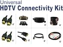 Universal HDTV Cable Connection Kit - 8 Cables for Audio & Video for any HDTV, Home Theater & More - HDMI, DVI, S-Video, Component, Toslink