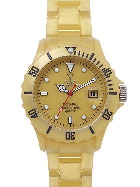 Toy Watch Pearlized Quartz Gold Dial Women's Watch - TY-FLP02GD