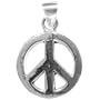 Peace Sign Sterling Silver Pendant Necklace