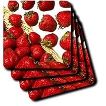 Strawberries - Set Of 8 Ceramic Tile Coasters