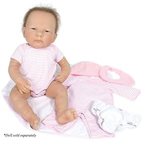 Berenguer Baby Doll Pink Stripe Onsies Assortment for 13-14 Dolls by Berenguer