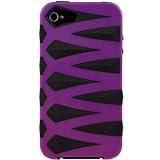 iPhone 4 Hard peau avec Housse étui en GEL silicone pour Apple iPhone 4 4G 4S (pourpre)