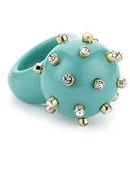 RAIN Turquoise-Color Round Ball Spike Ring, Size 7