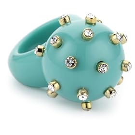RAIN Turquoise Round Ball Spike Ring, Size 7