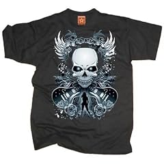 T-Shirt Rock Totenkopf, Gr. S bis 5XL
