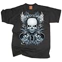 T-Shirt Rock Totenkopf, Gr. S bis 5XL