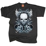 T-Shirt Rock Totenkopf, Gr. S bis 5XL